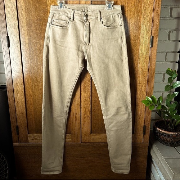 Marine Layer 5 Pocket Slim Fit Pant in Khaki | Size 32x32 - Picture 2 of 14